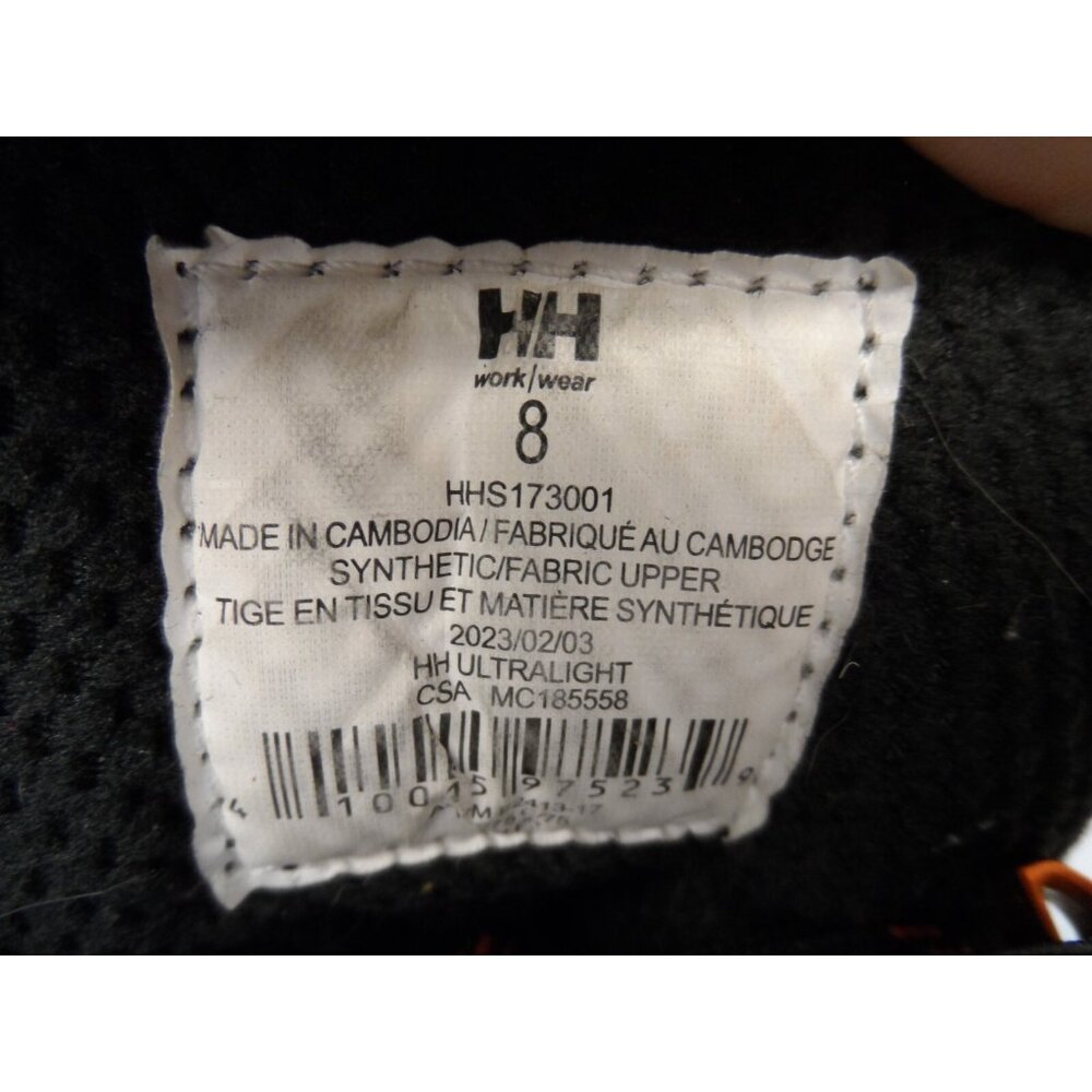 Helly Hansen Men's 6" ATCP Ultra Light Work Boots HHS173001 Black Size 8M - Picture 9 of 9